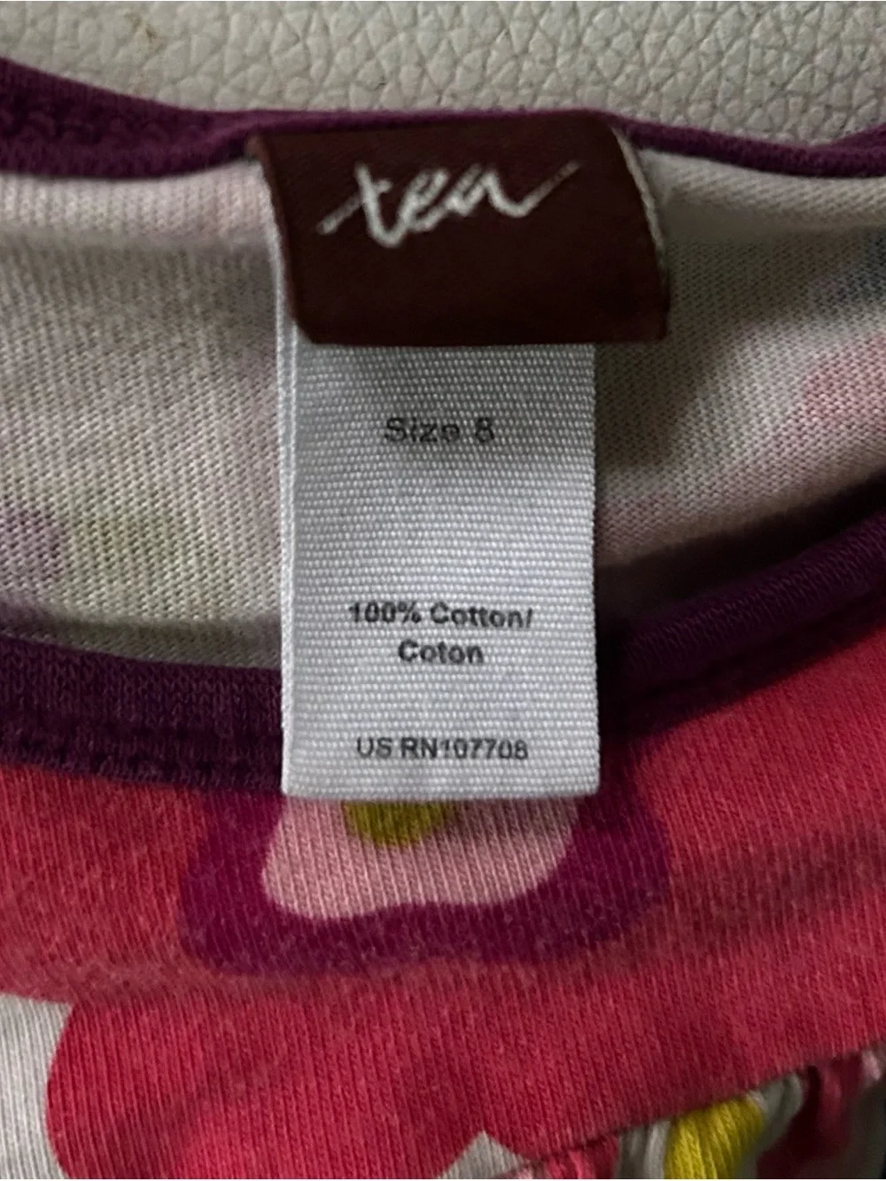 Tea Collection Girls Floral Long-Sleeve Dress lot of 2 Pink, Teal, Cream